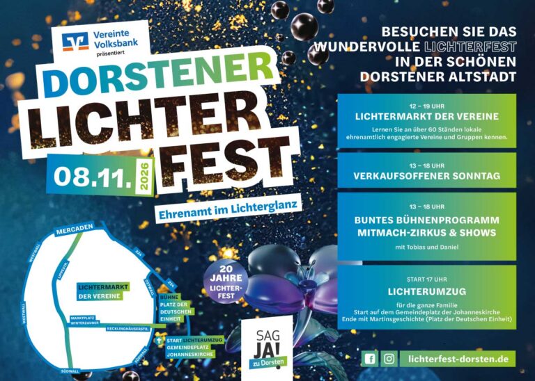 Dorstener Lichterfest 2026 &ndash; Ehrenamt im Lichterglanz